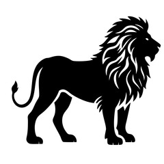 Silhouette of a lion 