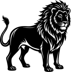 Silhouette of a lion 