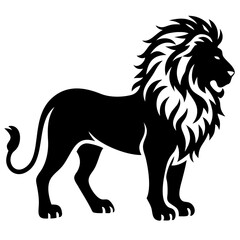 Silhouette of a lion 