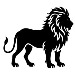 Silhouette of a lion 