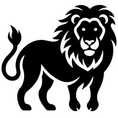 Silhouette of a lion 