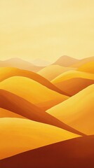 Banded Colors of Desert Hills: Abstract Pastel Landscape with Silhouettes and Earthy Textures