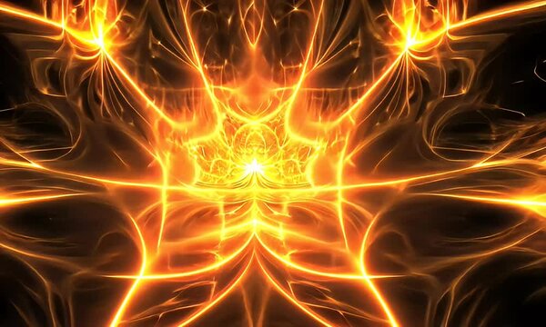 Abstract golden fractal design