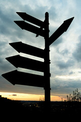 Arrows point the way in skyline view