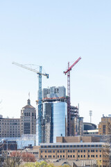 city construction site with crane