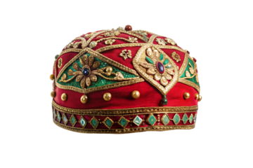 vintage classic history head ottoman Turkish empire women head cover hat on transparent background 
