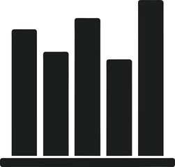 Silhouette of Rising Bar Chart in Black