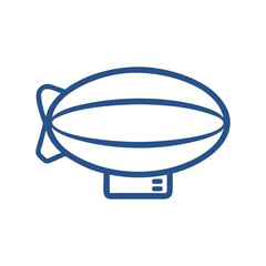 Dirigible Airship Line Icon Vector