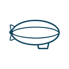 Dirigible Airship Line Icon Vector