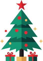 Christmas tree with gift boxes