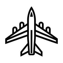 Airplane Line Icon Vector. Air Travel Flight Symbol