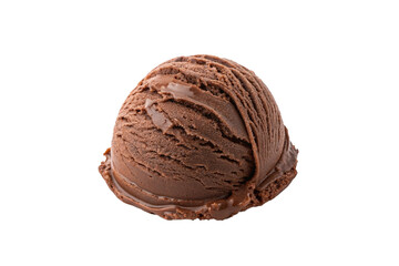 chocolate ice cream isolated
