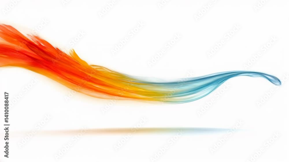 Poster colorful abstract swirl flowing smoothly across the surface creating a vibrant visual experience for