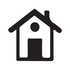 Black Home Vector Icons.