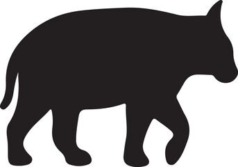 vector illustration of a bear black and white element
