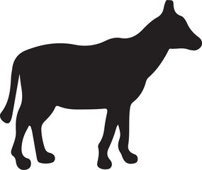 silhouette of a horse black and white vector design