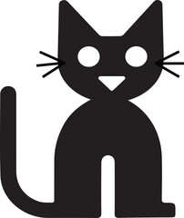 black and white cat black cat on white background