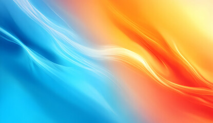 Abstract, colorful, high-speed background with a blur effect, featuring blue and orange colors, bright streaks, streaking lines, and streaks of light on a dark backdrop. 
