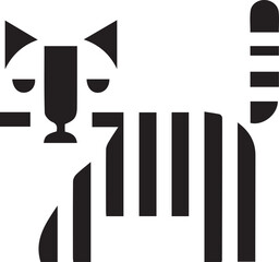 silhouette of a cat black cat silhouette vector design 