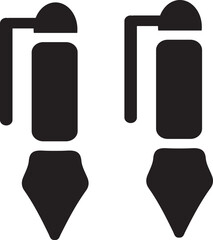 vector illustration of a man with a mobile phone set of black and white icons