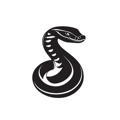 Fototapeta premium snake drawing, graphics, black and white, minimalism 