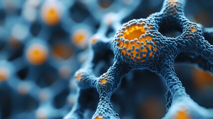 Scientists advancement hypothesis research Micro view of cellular structure with colors. scientists advancement hypothesis in modern scientific innovation