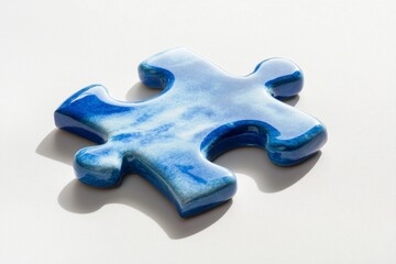 Obraz premium Single blue puzzle piece
