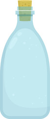Empty glass bottle clipart design illustration