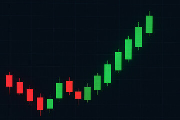 Trading Chart-Inspired Ideas
Candlestick Charts (Bullish/Bearish)

Green bullish candle streak