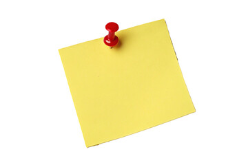 yellow sticky note with pin