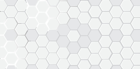 Seamless Hexagon Pattern with Geometric Texture and Honeycomb Design