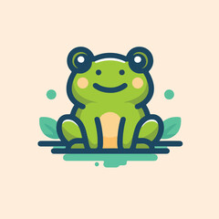 cute frog image vector