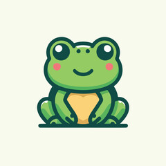cute frog image vector
