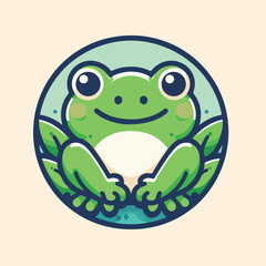 cute frog image vector