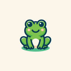 cute frog image vector