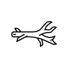 Line Art Icon Of Stylized Bacteria Cell With Flagella Detailed Simple Shape