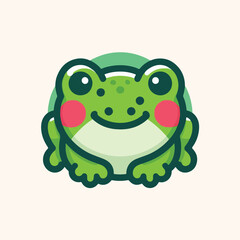 cute frog image vector
