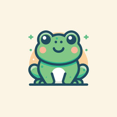 cute frog image vector