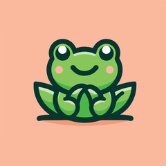 cute frog image vector