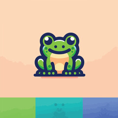 cute frog image vector