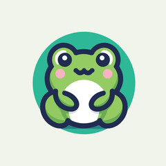 cute frog image vector