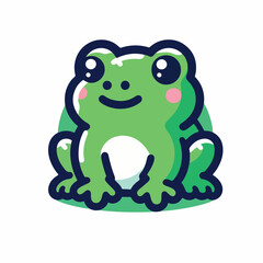 cute frog image vector