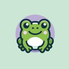 cute frog image vector