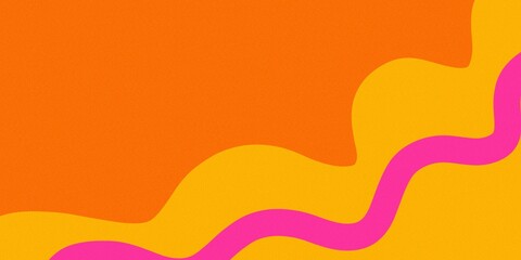 Fototapeta premium Summer background with cute pastel pink, orange and yellow waves suitable for marketing templates