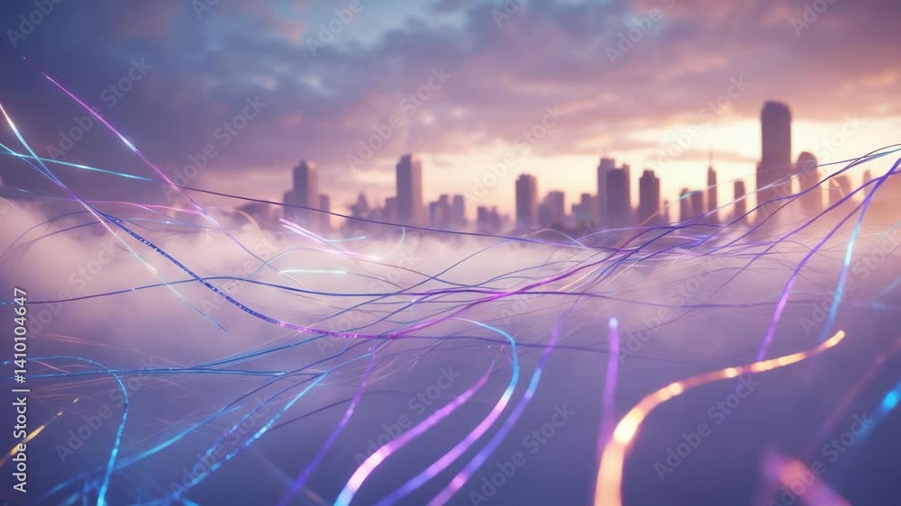 Poster Conceptual video featuring social connection lines in the background