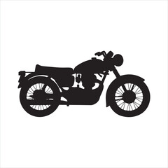 Obraz premium Motorcycle silhouette on white background 