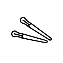 Two Eyelash Brush Icon Line Art For Makeup Product Design