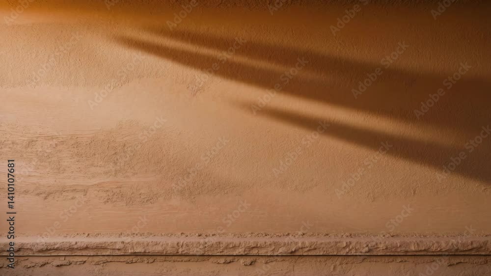 Poster surface texture of a clay wall in a building made from smooth and fine clay.