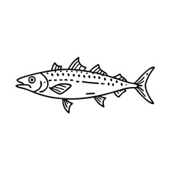 spanish mackerel icon, spanish mackerel vector illustration-simple illustration of spanish mackerel, perfect for spanish mackerel logos and icons