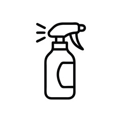 Spray Bottle Line Art Icon For Cleaning Disinfection Or Sanitization Purposes